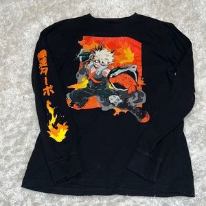 My hero academia bakugo katsuki long sleeve shirt size small